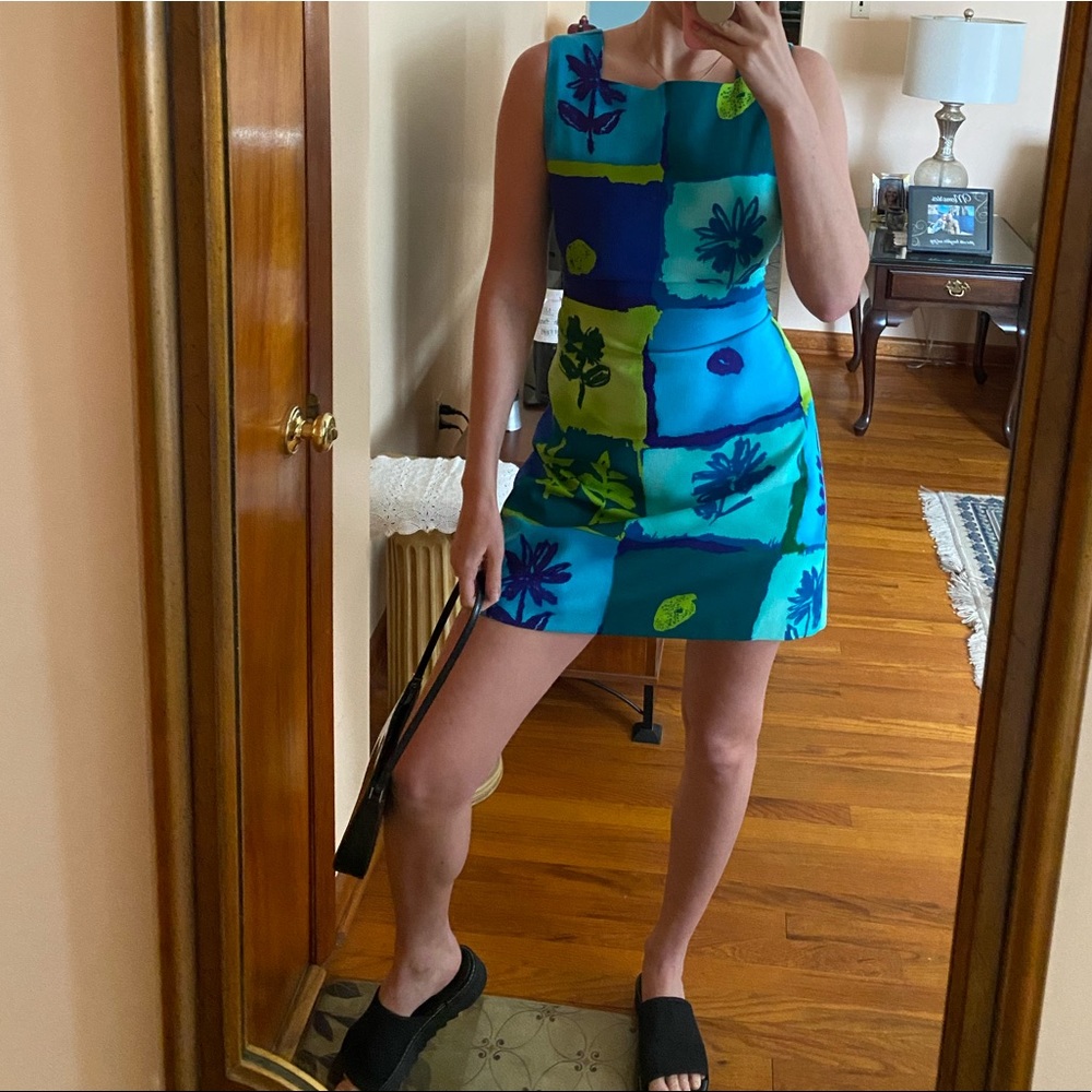 VINTAGE 90s floral patchwork dress
